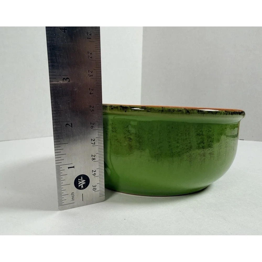De Silva Set Of Two Italian Terracotta Glaze Bowls with Handles 5 Inches